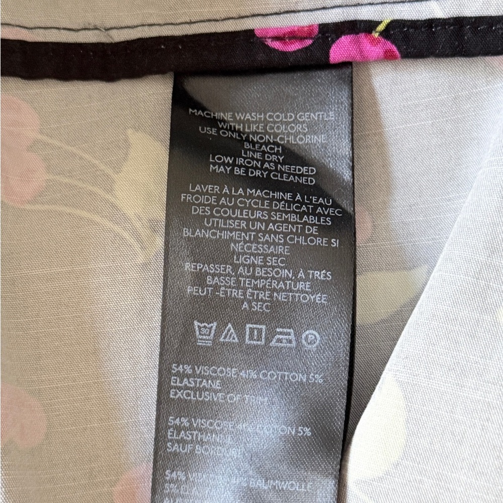 Anthropologie Maeve Black Cherry Print Mini Skirt Size Medium - Picture 6 of 8